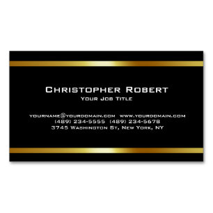 Modern Golden House Logo Real Estate Card magnet