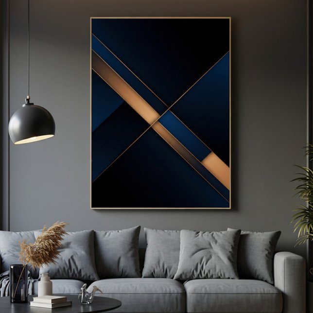 Modern Golden Intersection Canvas Print (Creator Uploaded)