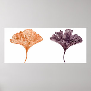 Modern golden Leaves Poster