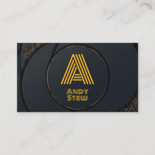 Modern Golden Minimalist Stylish Business Card
