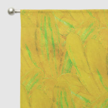 Modern Golden Palm Yellow Floral Pattern