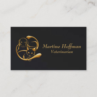 Modern. Golden Pets Business Card