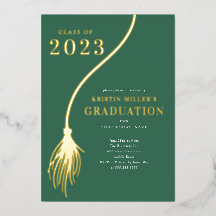 Modern Golden Tassel Graduation 