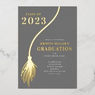Modern Golden Tassel Graduation