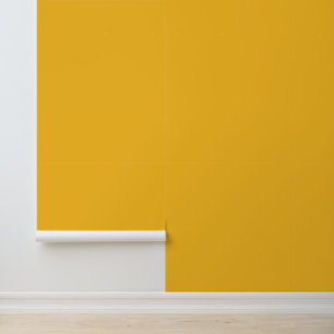 Modern golden yellow plain solid colour simple chi wallpaper