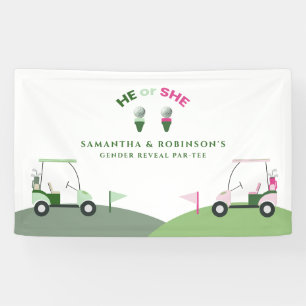 Modern Golf Baby Gender Reveal Par-tee  Banner