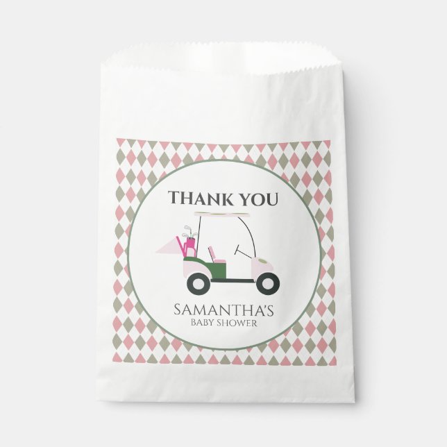 Modern Golf Baby Gender Reveal Par-tee Favour Bags (Front)