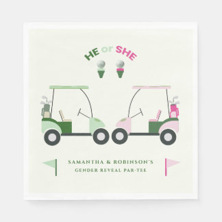 Modern Golf Baby Gender Reveal Par-tee  Napkin