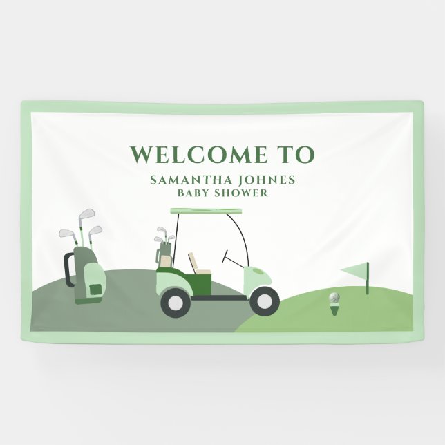 Modern Golf Baby Shower  Banner (Horizontal)
