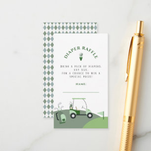 Modern Golf Baby Shower  Enclosure Card