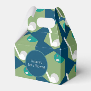 Modern Golf Ball Hole Party Birthday Baby Pattern Favour Box