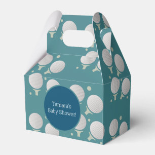 Modern Golf Ball Party Birthday Baby Pattern Favour Box