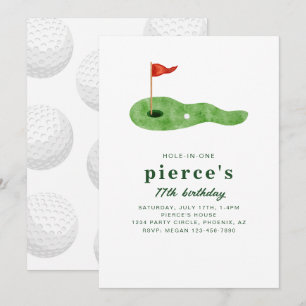 Modern Golf Birthday Invitation 