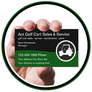 Modern Golf Cart Dealer Business Card