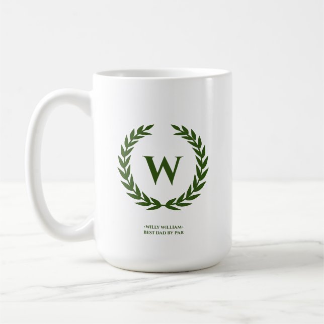 MODERN GOLF DAD GOLF FATHER'S DAY MONOGRAM COFFEE MUG (Left)