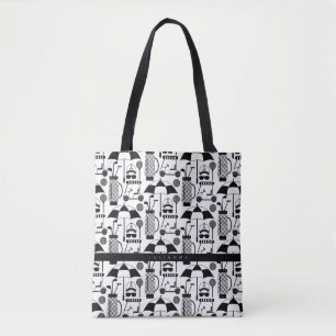 Modern Golf Equipment and Accessories Pattern Tote Bag