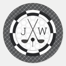 Modern Golf Equipment Motif and Monogram