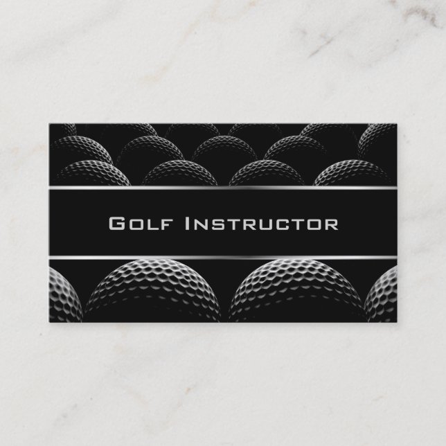 Modern Golf Instructor Business Card (Front)