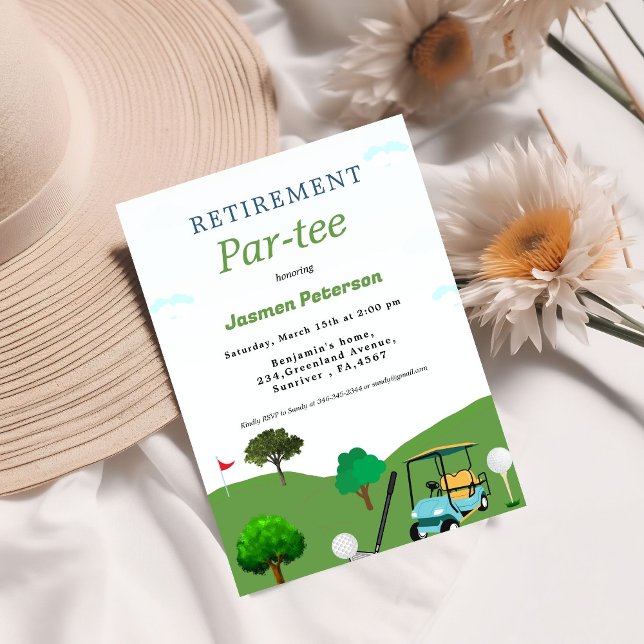 Modern Golf  Lover Retirement party  Invitation (Creator Uploaded)