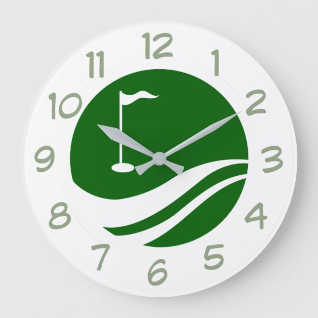 Modern Golf Theme Men's Wall Decor Clocks (Front)