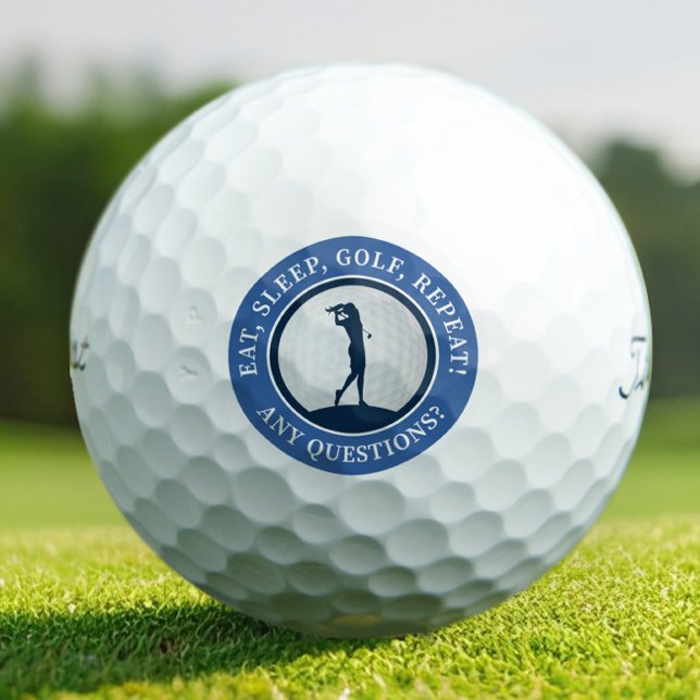 Modern Golfer Blue Funny Women’s Gift Set Golf Balls (Modern Golfer Blue Funny Women’s Gift Set Golf Balls)