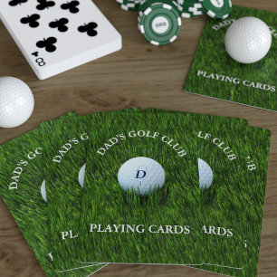 Modern Golfer Dad's Golf Club Playing Cards
