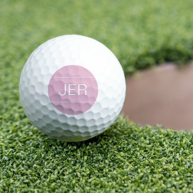 Modern Golfer Simple Monogrammed For Her Chic Pink Golf Balls (Modern Golfer Simple Monogrammed Initials For Her Chic Pink Golf Balls - Custom Gift For Golfers)
