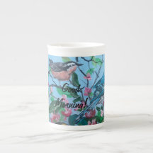 Modern 'Good Morning' Bird Art