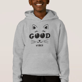 Modern Good Vibes Cat Face - Minimalist Feline Typ