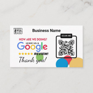 Modern Google Review Business Card Template 