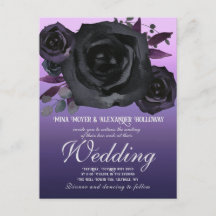 Modern Goth Purple Black Roses QRC