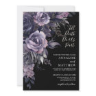 Modern Gothic Floral Black Wedding