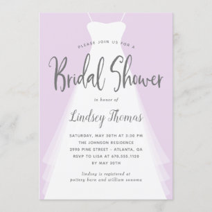 Modern Gown EDITABLE COLOR Bridal Shower Invite