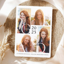 Modern Grad 4 Photos Simple Graduation