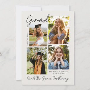 Modern Grad Announcement  With Multiple Photos