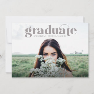 Modern Grad Full Photo Graduation Announcement
