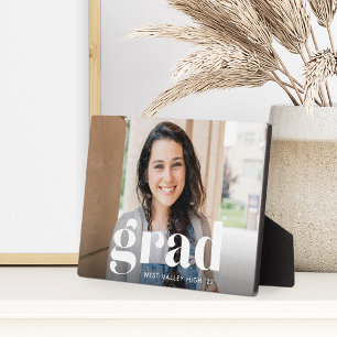 Modern Grad Overlay   Graduation Photo Horizontal Plaque