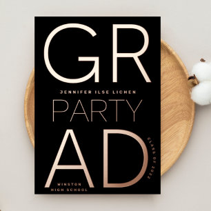 MODERN GRAD PARTY Class of 2024 ROSE Gold Pressed