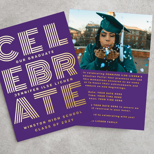 MODERN GRAD PARTY | Class of 2025 Purple Gold (Creator Uploaded)