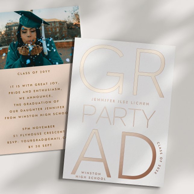 MODERN GRAD PARTY Class of 2025 ROSE Gold Pressed (Creator Uploaded)