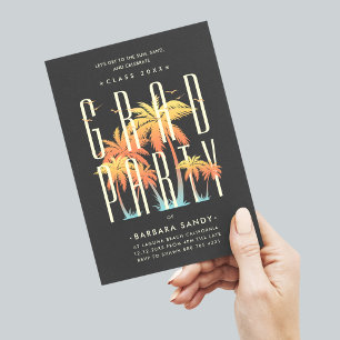 Modern Grad Party Summer Graduation Party Invitation