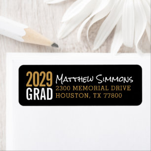 Modern Grad Personalised Return Address