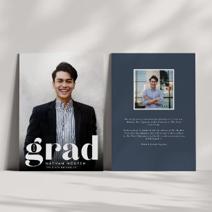 Modern Grad   Photo Graduation Announcement