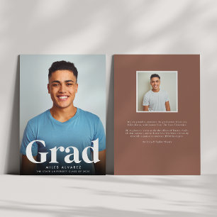 Modern Grad Photo Graduation Announcement