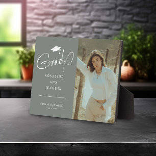 Modern Grad Photo Graduation Keepake Gift Plaque