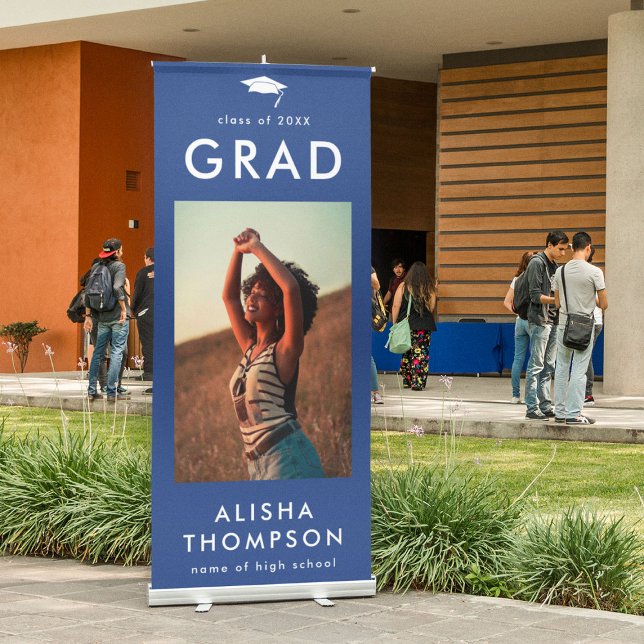 Modern GRAD Photo Graduation Retractable Banner (Creator Uploaded)