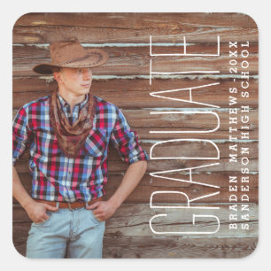 Modern Grad   Photo Graduation Sticker