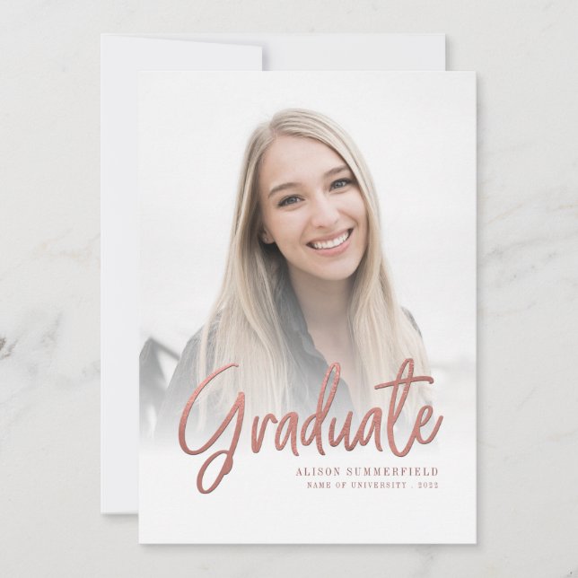 Modern Grad Photos Script Graduation 2025 Announcement (Front)