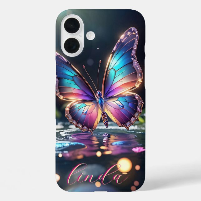 Modern Gradient Butterfly Monogrammed Case- Mate i Case-Mate iPhone Case (Back)