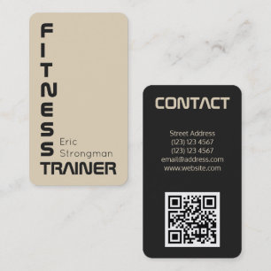 Modern gradient duo tone with QR code Business Card